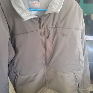 Sitka Brown Insulated Zip-Up Jacket